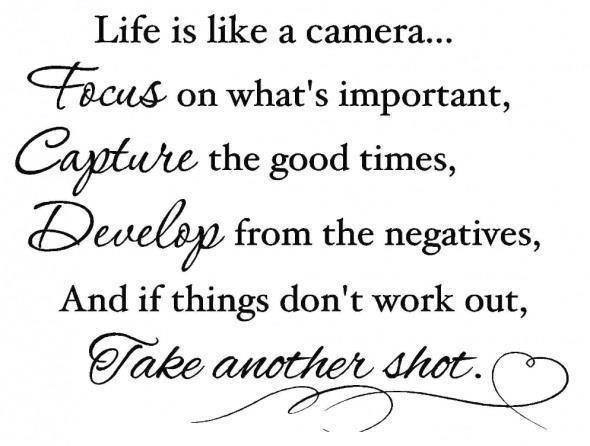 Quote of the Week: Life is like a camera… | Rumahphoto ...
